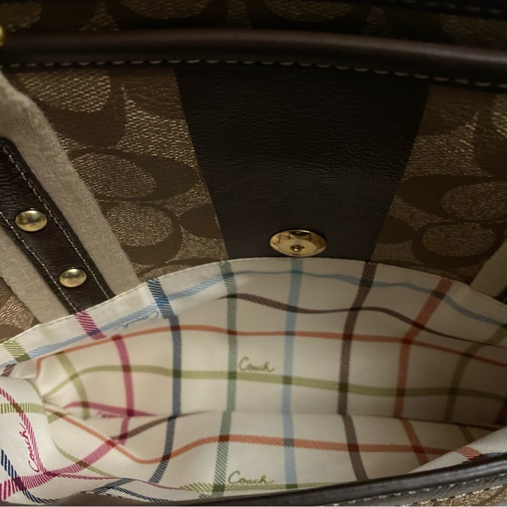Coach Chelsea Heritage Signature Stripe Tote Bag - Picture 8 of 11